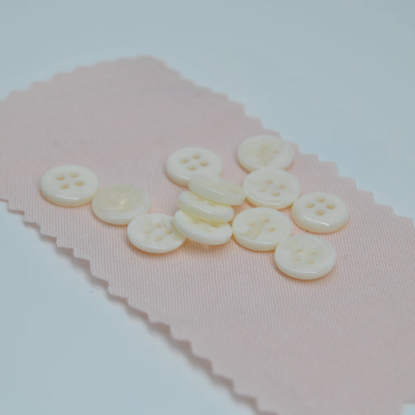 Button - Shirt / Mottled White – 10mm